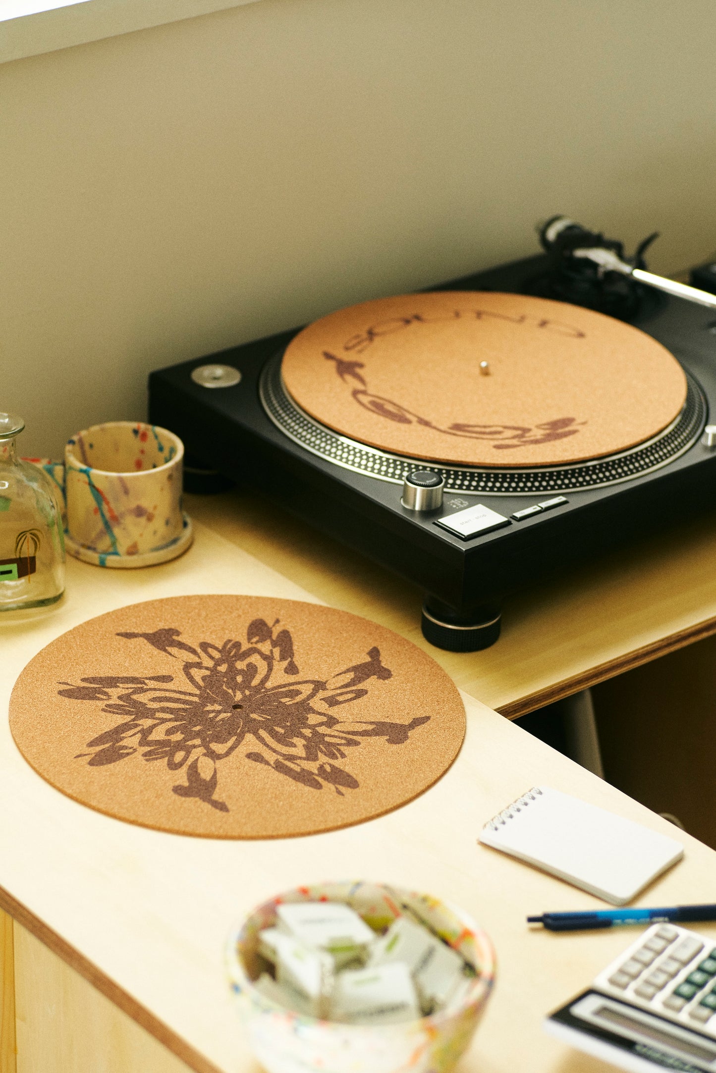 G𖦹𖦹D Sound Cork 2-Sided Slip Mats