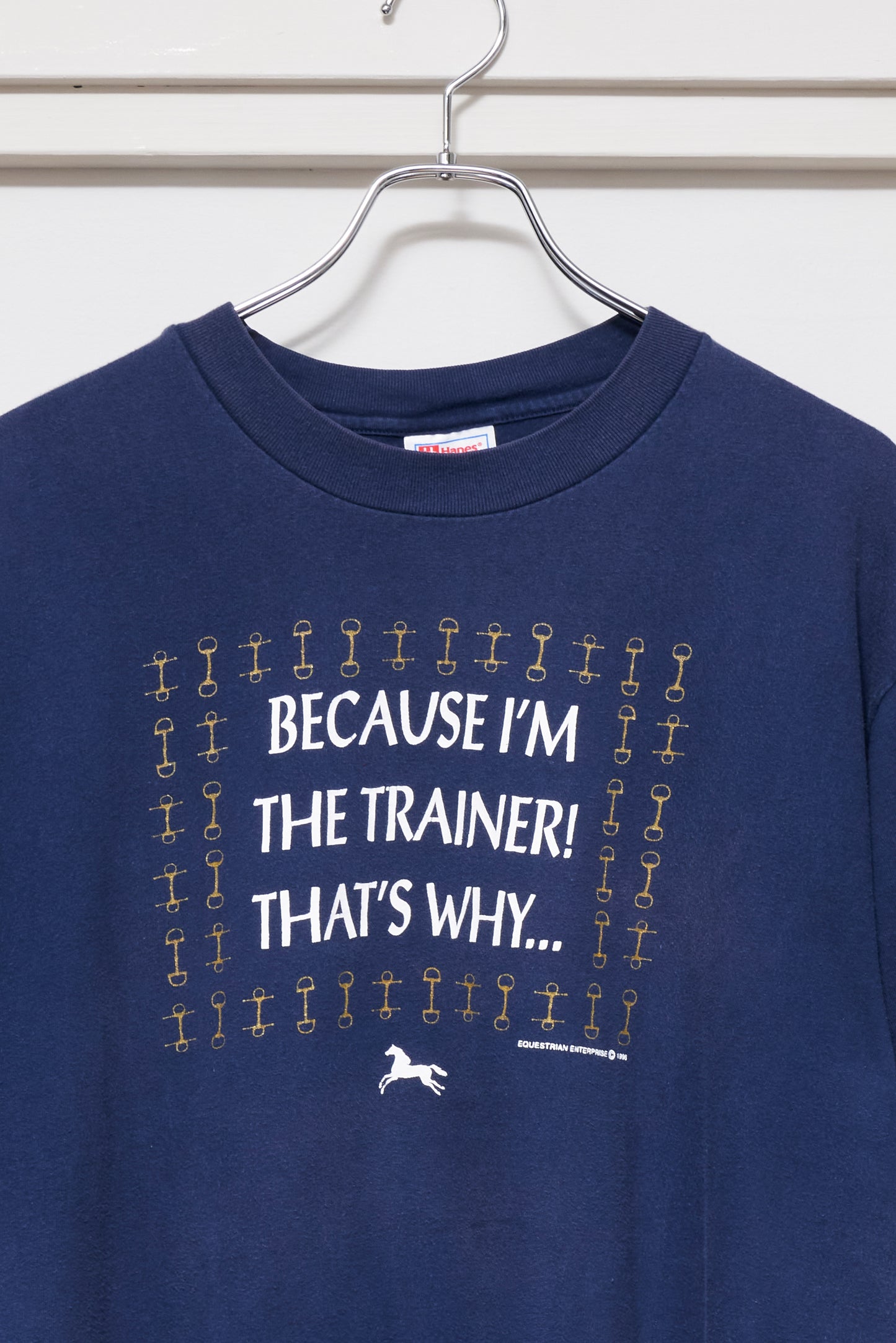 Hanes BEEFY-T 1996 Equestrian Because I’m the Trainer T-Shirt