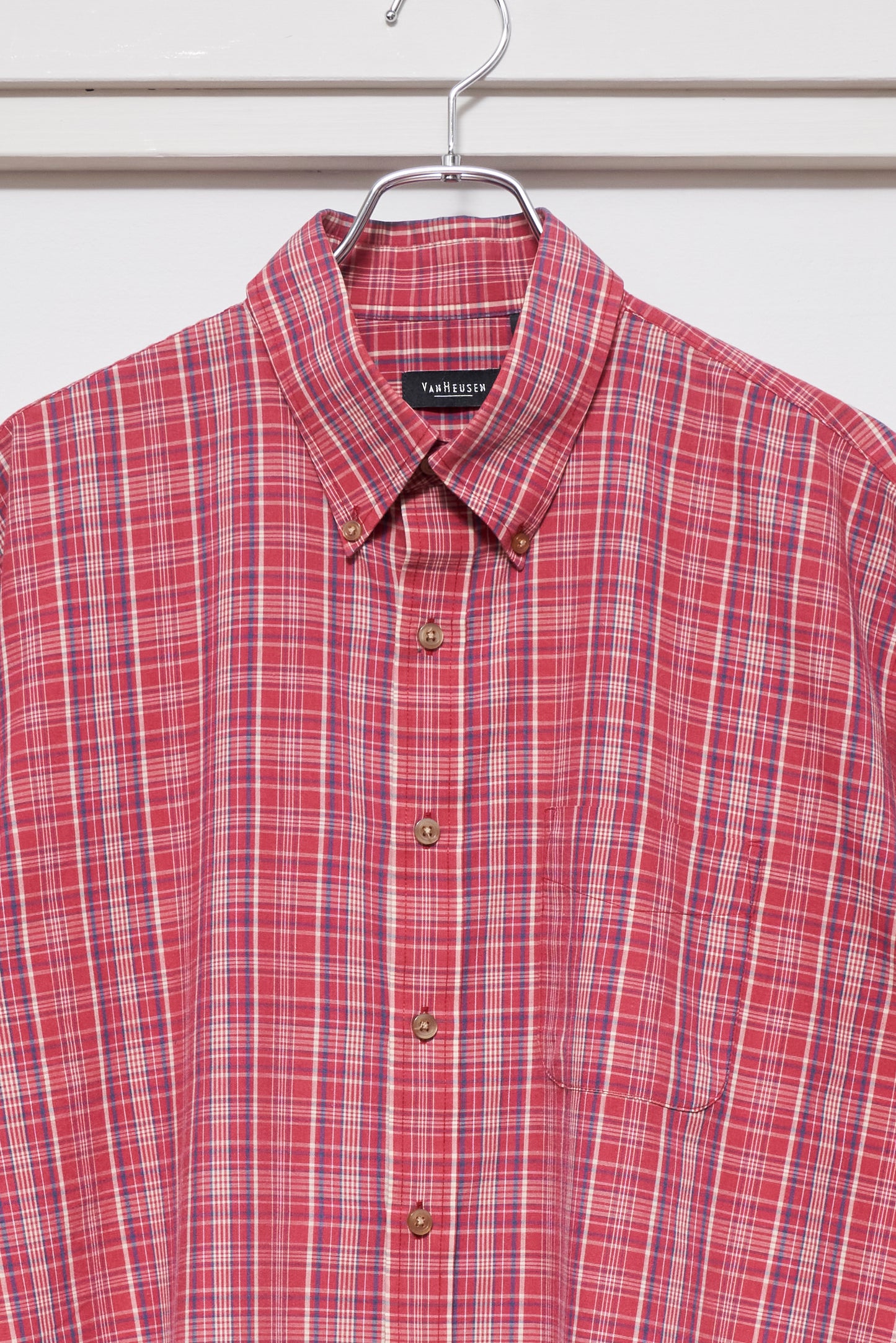 Van Heusen Polyester Cotton Plaid Shirt