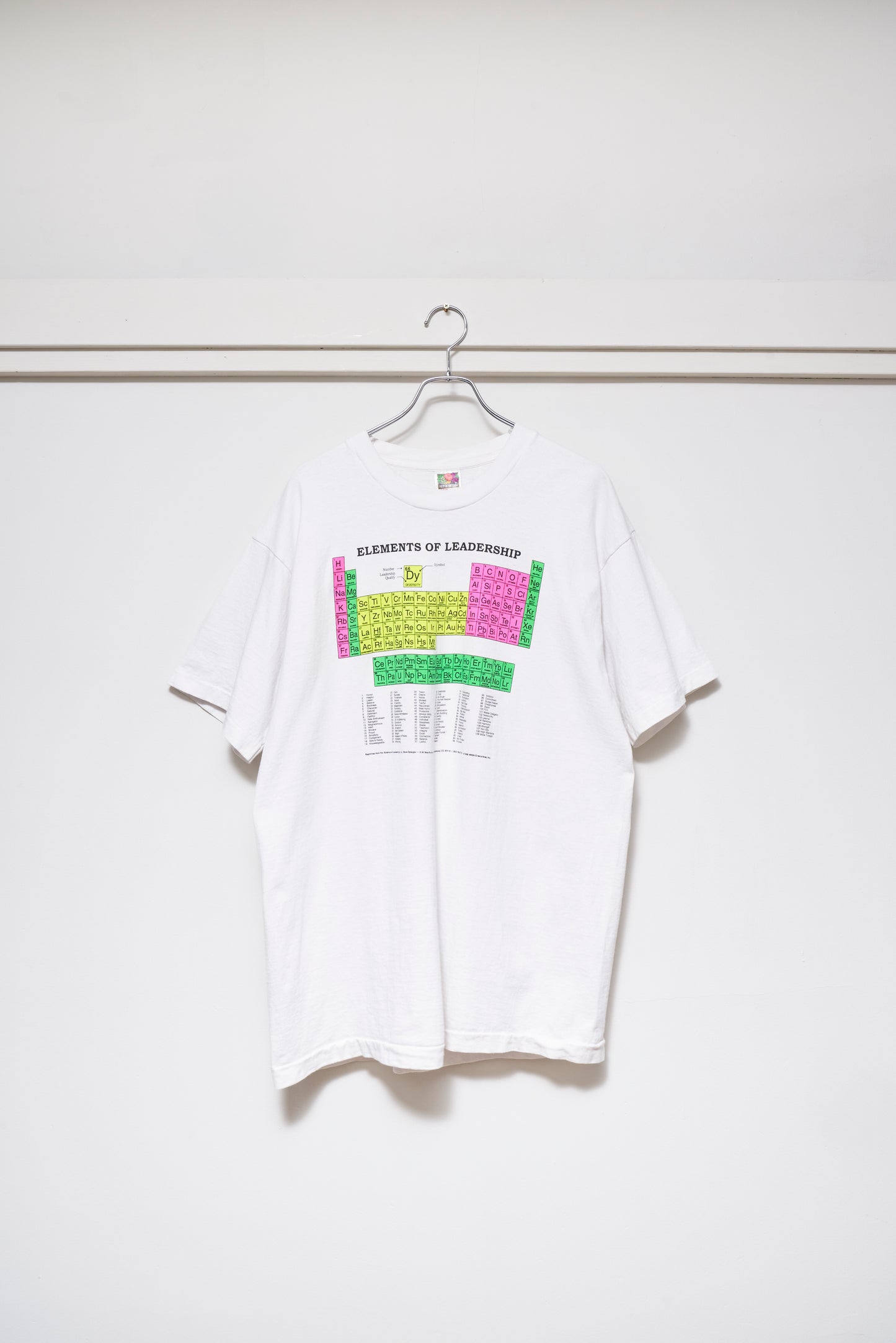 Fruit of the Loom Heavy Cotton Elements of Leadership’ Periodic Table T-shirt