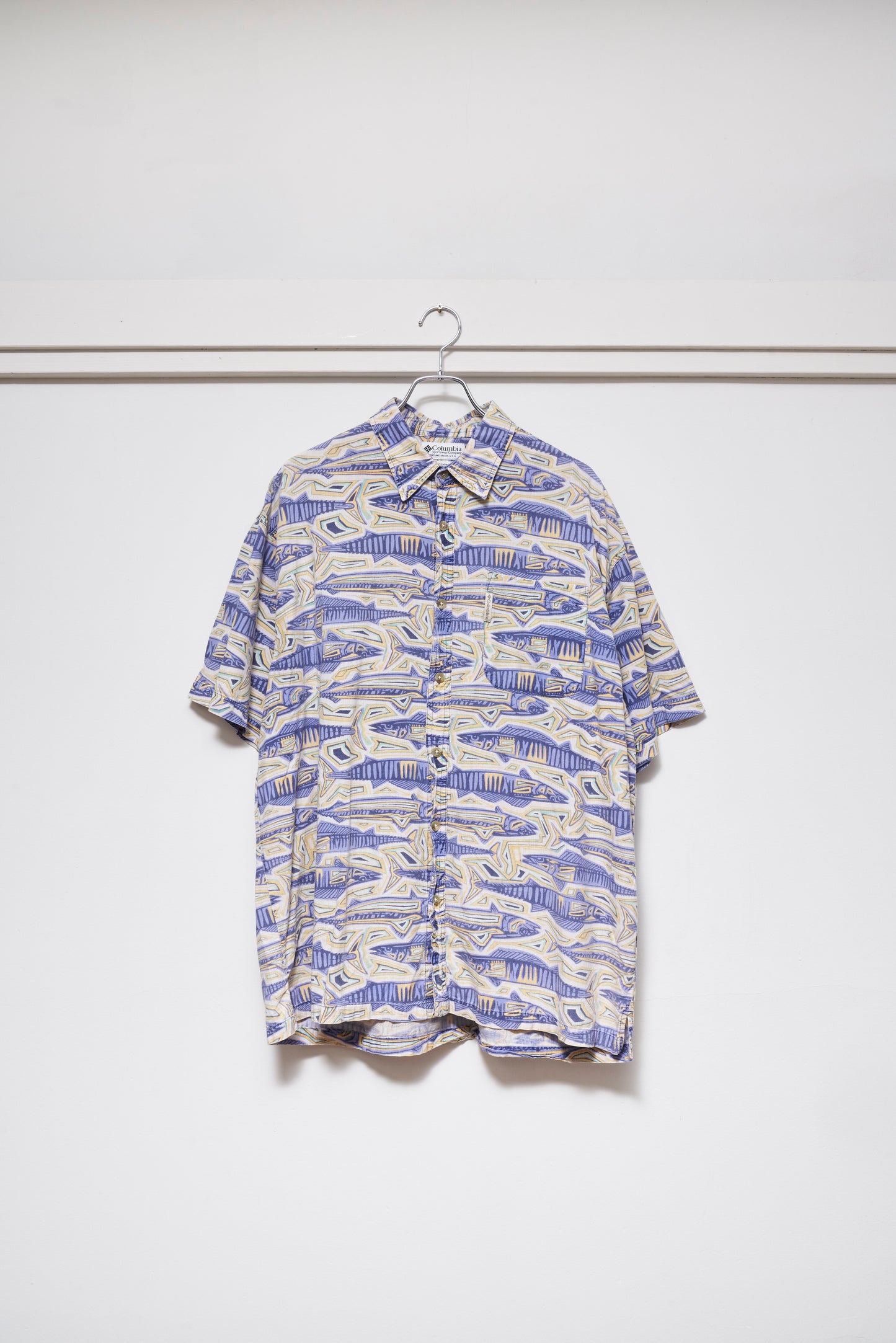 Columbia All Over Fish Pattern Shirt