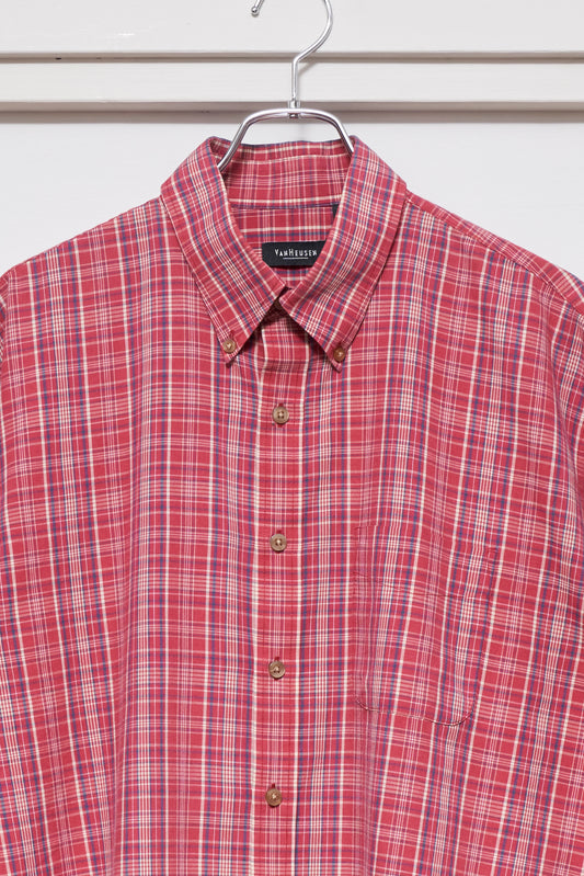 Van Heusen Polyester Cotton Plaid Shirt