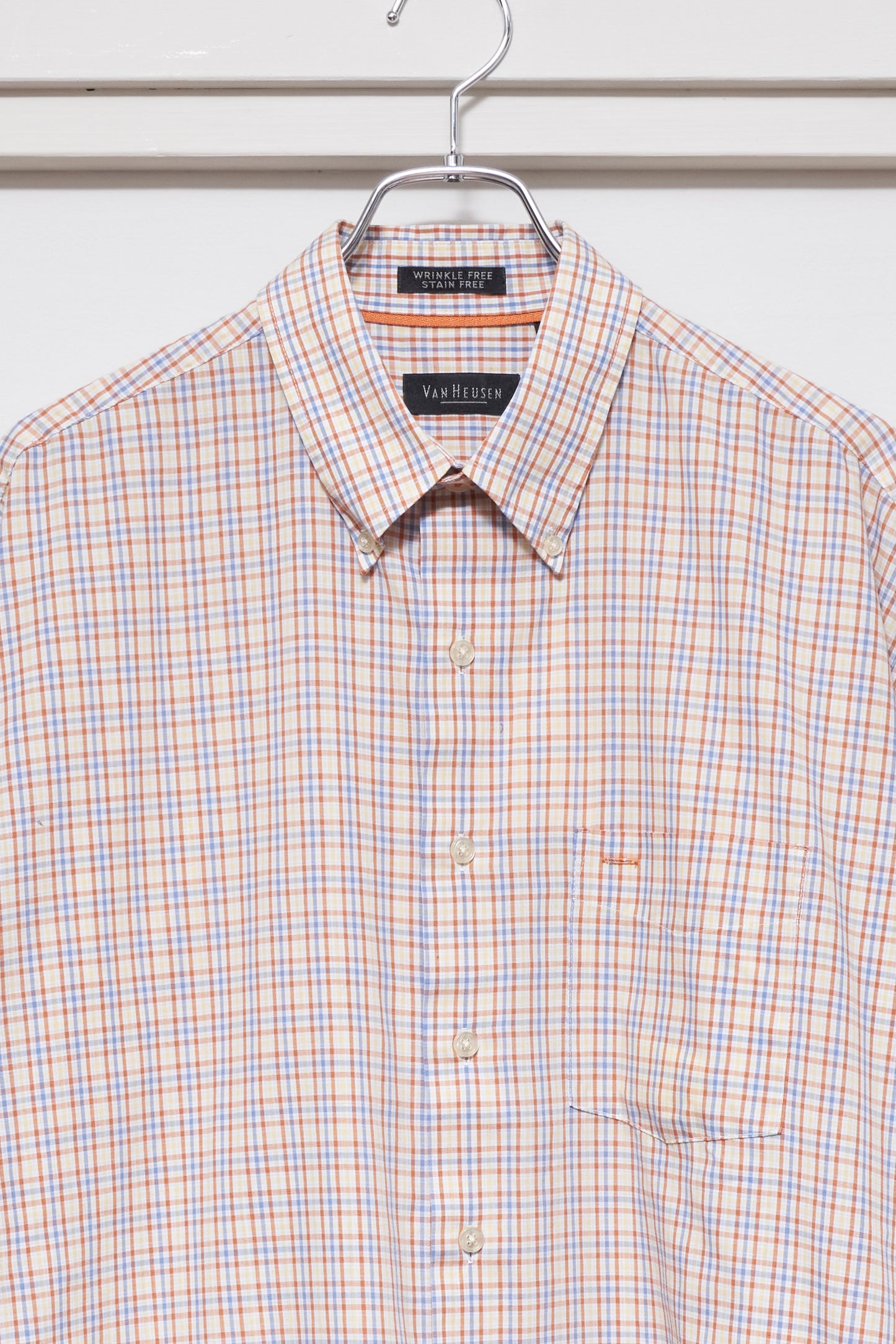 Van Heusen Polyester Cotton Plaid Shirt
